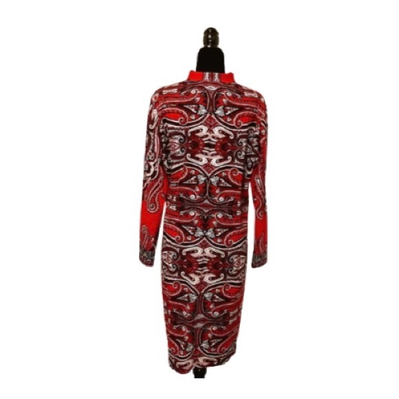 Marc Bower Unlimited Red And Black Tribal Dress - Size 1X - Unique Dress - Picture 3 of 10